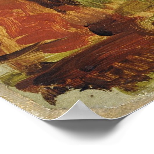 Bauernhof unter Bäumen Poster (Ecke)