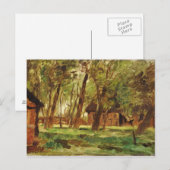 Bauernhof unter Bäumen Postkarte (Vorne/Hinten)