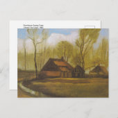 Bauernhof unter Bäumen von Vincent Van Gogh, 1883 Postkarte (Vorne/Hinten)