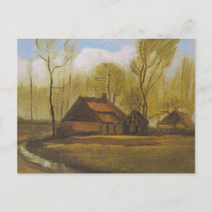 Bauernhof unter Bäumen von Vincent Van Gogh, 1883 Postkarte
