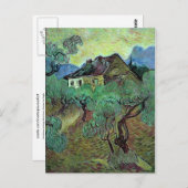 Bauernhof Unter den Olivenbäumen Van Gogh Postkarte (Vorne/Hinten)