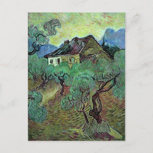 Bauernhof Unter den Olivenbäumen Van Gogh Postkarte (Vorderseite)
