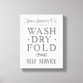 Bauernhof Unterschrift "Notversorgung der Wäsche" Leinwanddruck (Vorderseite)