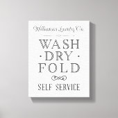 Bauernhof Unterschrift "Notversorgung der Wäsche" Leinwanddruck (Vorderseite)