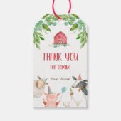 Bauernhof Vielen Dank für Barnyard Zoo Party Anima Geschenkanhänger (Vorderseite)