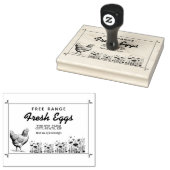 Bauernhof Vintag Eierkarton Briefmarke Gummistempel (Stempel)