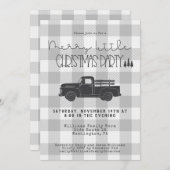 Bauernhof Vintag LKW Weihnachts-Party Einladung (Vorne/Hinten)