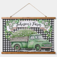 Bauernhof | Vintager grüner LKW | PERSONALISIERT
