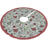 Bauernhof Weihnachten Blumentauber Schädel Antler Polyester Weihnachtsbaumdecke (Schrägansicht)