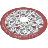 Bauernhof Weihnachten Blumentauber Schädel Antler Polyester Weihnachtsbaumdecke (Schrägansicht)