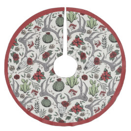 Bauernhof Weihnachten Blumentauber Schädel Antler Polyester Weihnachtsbaumdecke