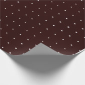 Bauernhof Weihnachten Burgund Polka Dot Geschenkpapier (Ecke)
