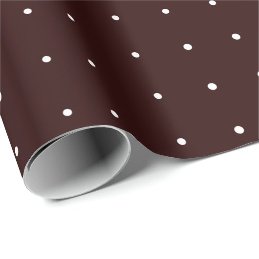 Bauernhof Weihnachten Burgund Polka Dot Geschenkpapier (Rolleneckpunkt)
