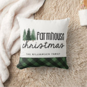 Bauernhof Weihnachten Kariert Familienname Kissen (Decke)