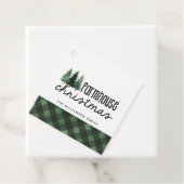 Bauernhof Weihnachten Kariert Familienname Vorname Geschenkanhänger (Beispiel)