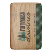 Bauernhof Weihnachten Land Kariert Familienname Ho Badematte (Vorderseite Vertikal)