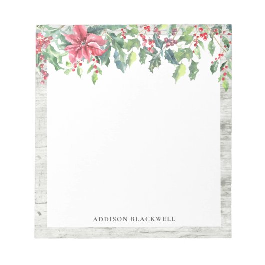 Bauernhof Weihnachten Mistletoe Personalisiert Notizblock (Vorderseite)