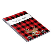 Bauernhof Weihnachten Rotes Schwarzes Buffalo Karo Notizblock (Rechte Seite)
