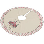 Bauernhof Weihnachten Weihnachten Polyester Weihnachtsbaumdecke (Schrägansicht)