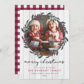 Bauernhof Weihnachtsbad Foto Weihnachtskarte Feiertagskarte (Vorne/Hinten)