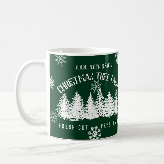 Bauernhof Weihnachtsbaum Farm Custom Family Kaffeetasse (Links)