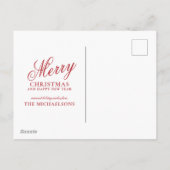 Bauernhof Weihnachtsbaum mit Kardinal Feiertagspostkarte (Rückseite)