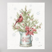 Bauernhof Weihnachtsbaum mit Kardinal Poster (Vorne)