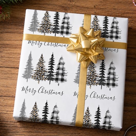 Bauernhof Weihnachtsbaumen Geschenkpapier