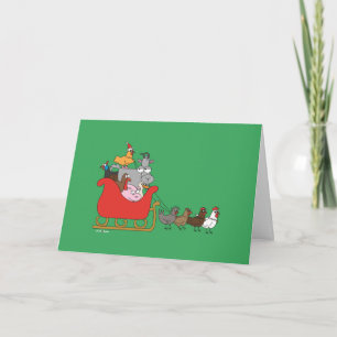 Bauernhof-Weihnachtsgruß-Karte Feiertagskarte