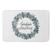 Bauernhof Weihnachtskranz Badematte (Vorderseite)