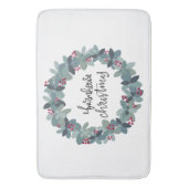 Bauernhof Weihnachtskranz Badematte (Vorderseite Vertikal)