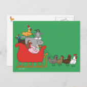 Bauernhof-Weihnachtspostkarten Feiertagspostkarte (Vorne/Hinten)