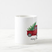 Bauernhof Weihnachtswasserroter LKW Kaffeetasse (Mittel)