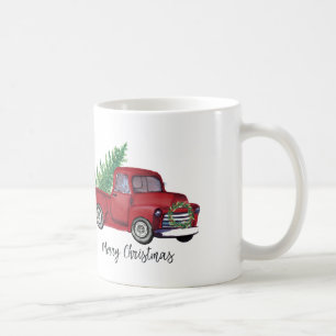 Bauernhof Weihnachtswasserroter LKW Kaffeetasse