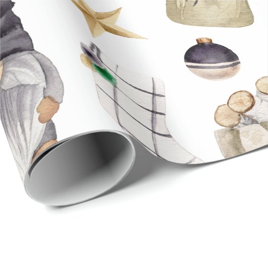 Bauernhof Weihnachtswrapping Papier Saisonale Chic Geschenkpapier (Rolleneckpunkt)