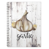 Bauernhof Weißholz Rustikaler Knoblauch Küche Notizblock (Vorderseite)