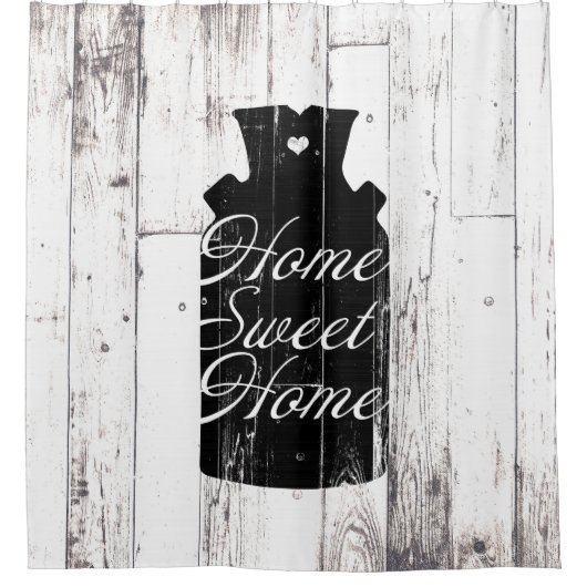 Bauernhof Weißholz Rustikales Milchjug Zuhause Swe Duschvorhang (Vorderseite)