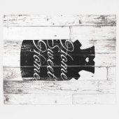 Bauernhof Weißholz Rustikales Milchjug Zuhause Swe Fleecedecke (Vorderseite (Horizontal))