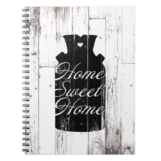 Bauernhof Weißholz Rustikales Milchjug Zuhause Swe Notizblock (Vorderseite)