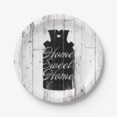 Bauernhof Weißholz Rustikales Milchjug Zuhause Swe Pappteller (Vorderseite)