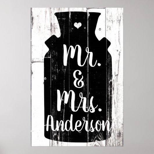 Bauernhof Weißholz Rustikales Milchjug Zuhause Wal Poster (Vorne)