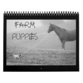 Bauernhof-Welpen-Kalender Kalender (Titelbild)