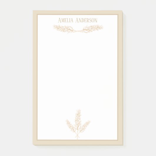Bauernhof Wheat Stalks | PERSONALISIERT Post-it Klebezettel (Vorderseite)