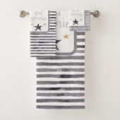 Bauernhof Winter Wasserfarbengenom zu Weihnachten Badhandtuch Set (Insitu)