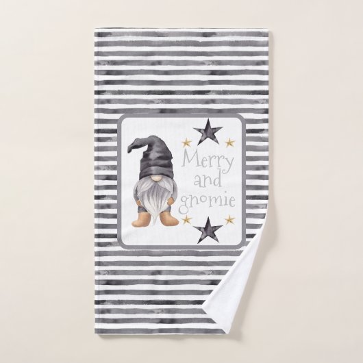 Bauernhof Winter Wasserfarbengenom zu Weihnachten Badhandtuch Set (Handtuch)