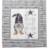 Bauernhof Winter Wasserfarbengenom zu Weihnachten Duschvorhang (Vorderseite)