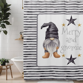 Bauernhof Winter Wasserfarbengenom zu Weihnachten Duschvorhang