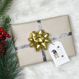 Bauernhof Winter Wasserfarbengenom zu Weihnachten Geschenkanhänger