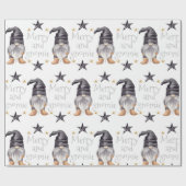 Bauernhof Winter Wasserfarbengenom zu Weihnachten Geschenkpapier (Flach)