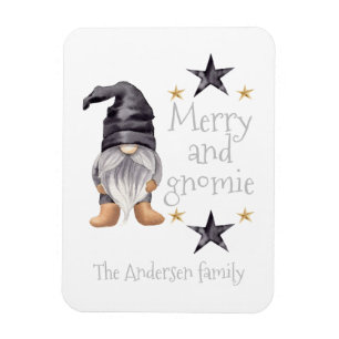 Bauernhof Winter Wasserfarbengenom zu Weihnachten Magnet